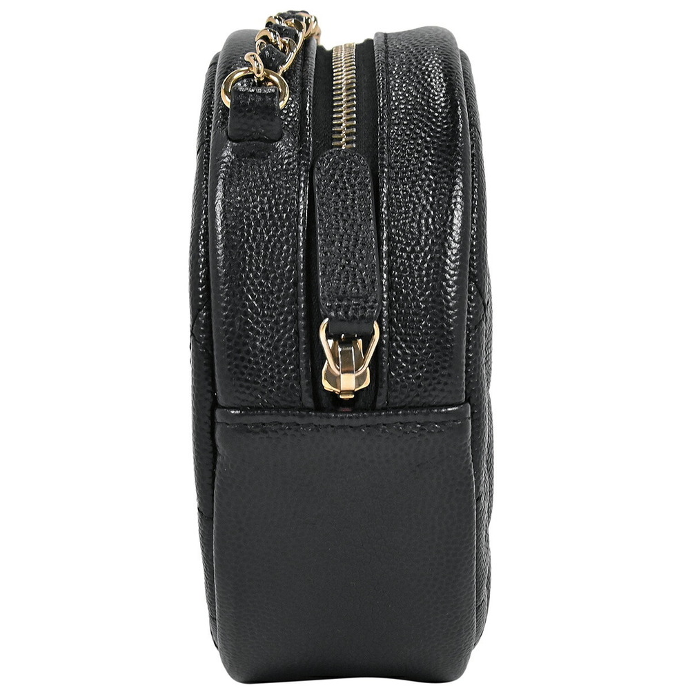 Chanel Round Bag Black Coco Classic Mini Shoulder Caviar Mark Skin Chain